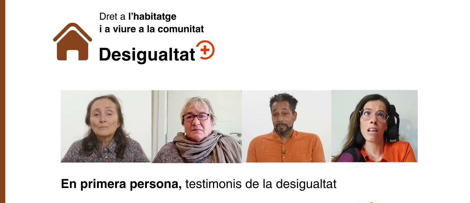 Imatge ECOM que reivindica el dret a l'habitatge per a les persones amb discapacitat física i/o orgànica